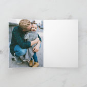 Gelukkige Verjaardag Retro Script 3 Foto Kaart (Binnen)