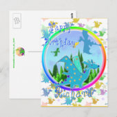 Gelukkige Verjaardag Richard Cartoon Dragons Brief Briefkaart (Voorkant / Achterkant)