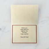 Gelukkige verjaardag, rode kano's, naam, groet kaart (Binnen)