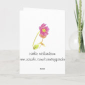 Gelukkige Verjaardag Rode Poppy Bloem Botanische K Kaart (Achterkant)