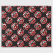 Gelukkige Verjaardag Rode Sportwagen Cadeaupapier (Vlak)