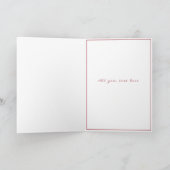 Gelukkige Verjaardag Rode Witte Rozen Kaart (Binnen)