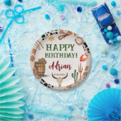 Gelukkige verjaardag Rodeo Party Cowboy Papieren Bordje (Feest)