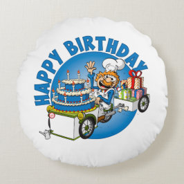 Gelukkige verjaardag rond kussen