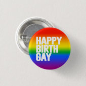 Gelukkige Verjaardag Ronde Button 3,2 Cm (Voorkant /achterkant)