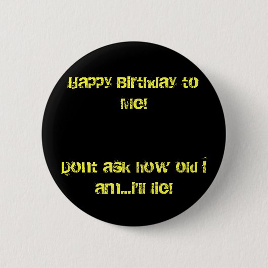 gelukkige verjaardag ronde button 5,7 cm (Voorkant)