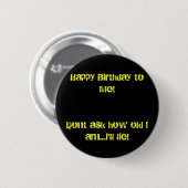 gelukkige verjaardag ronde button 5,7 cm (Voorkant /achterkant)