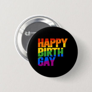 Gelukkige Verjaardag Ronde Button 5,7 Cm