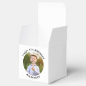 Gelukkige Verjaardag Ronde Foto Bedankdoosjes (Geopend)