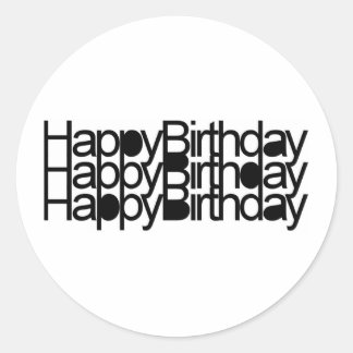 gelukkige verjaardag ronde sticker