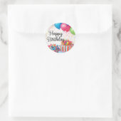 gelukkige verjaardag ronde sticker (Tas)