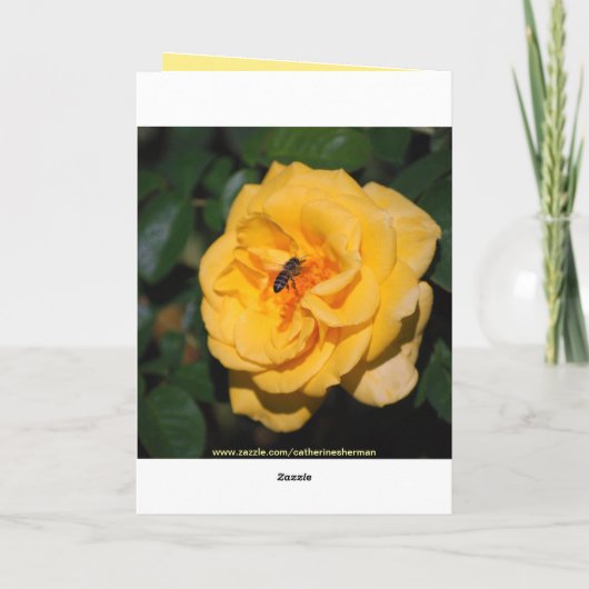 Gelukkige Verjaardag Rood en Geel Rose Kaart (Achterkant)