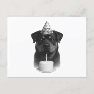 Gelukkige Verjaardag Rottweiler Feestdagenkaart