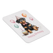 Gelukkige verjaardag Rottweiler hond Magneet (Rechterzijde)