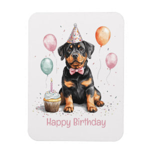 Gelukkige verjaardag Rottweiler hond Magneet