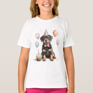 Gelukkige verjaardag Rottweiler hond T-shirt