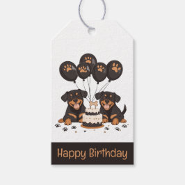 Gelukkige Verjaardag Rottweiler Honden Cadeaulabel