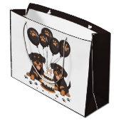 Gelukkige Verjaardag Rottweiler Honden Groot Cadeauzakje (Achterkant Gekanteld)