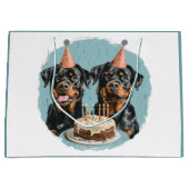 Gelukkige Verjaardag Rottweiler Honden Groot Cadeauzakje (Voorkant)