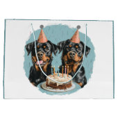 Gelukkige Verjaardag Rottweiler Honden Groot Cadeauzakje (Achterkant)