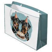 Gelukkige Verjaardag Rottweiler Honden Groot Cadeauzakje (Achterkant Gekanteld)