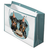 Gelukkige Verjaardag Rottweiler Honden Groot Cadeauzakje (Voorkant Gekanteld)