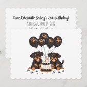 Gelukkige Verjaardag Rottweiler Honden Kaart (Voorkant / Achterkant)