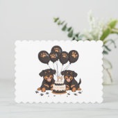 Gelukkige Verjaardag Rottweiler Honden Kaart (Staand voorkant)