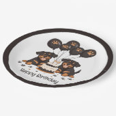 Gelukkige Verjaardag Rottweiler Honden Papieren Bordje (Gekanteld)