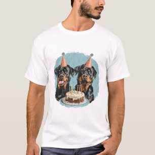 Gelukkige Verjaardag Rottweiler Honden T-shirt
