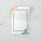 Gelukkige Verjaardag Roze Blauwe Tekst Tropische B Kaart (Binnen)