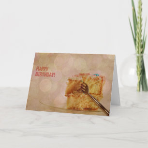 Gelukkige Verjaardag Roze Bokeh Cake Kaart