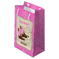 Gelukkige Verjaardag Roze Cowgirl Laarzen & Bandan