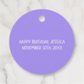 Gelukkige Verjaardag Roze Donut Doughnut Dag Meisj Bedankjes Labels (Achterkant)