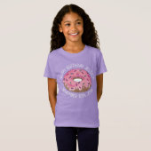 Gelukkige Verjaardag Roze Donut Doughnut Dag Meisj T-shirt (Voorkant volledig)