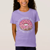 Gelukkige Verjaardag Roze Donut Doughnut Dag Meisj T-shirt (Voorkant)
