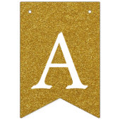 Gelukkige Verjaardag Roze en Gouden Banner (Derde vlag)