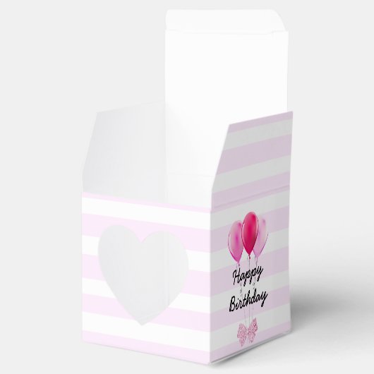 Gelukkige Verjaardag Roze Gelukkige Verjaardag Bal Bedankdoosjes (Geopend)