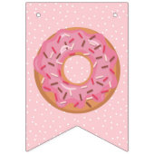 GELUKKIGE VERJAARDAG roze ijsdonuts liefste één pa Vlaggetjes (Eerste vlag)