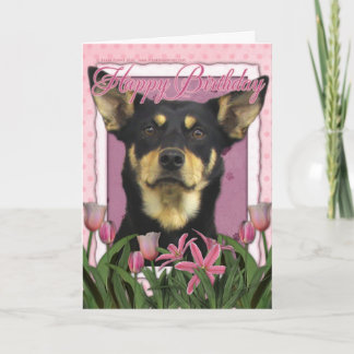 Gelukkige Verjaardag - Roze Tulpen - Australische  Kaart