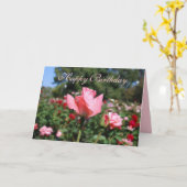 Gelukkige Verjaardag Rozen in de tuin Kaart (Gele Bloem)
