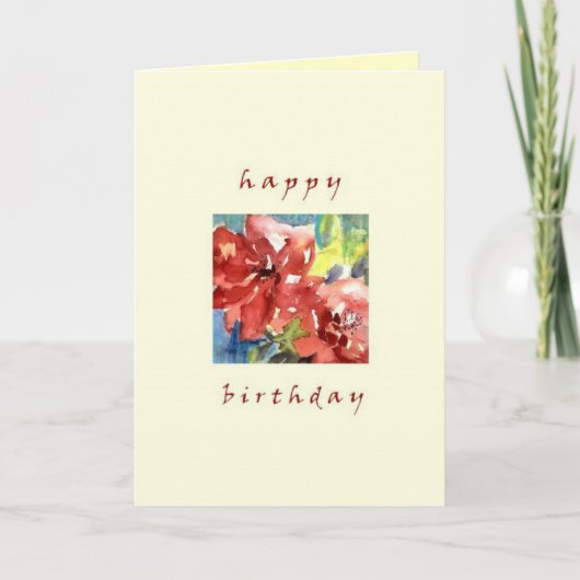 Gelukkige verjaardag, rozen kaart (Voorkant)