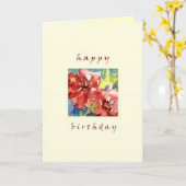 Gelukkige verjaardag, rozen kaart (Gele Bloem)