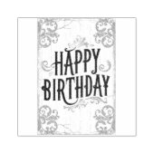 gelukkige verjaardag rubberstempel (Afrduk)