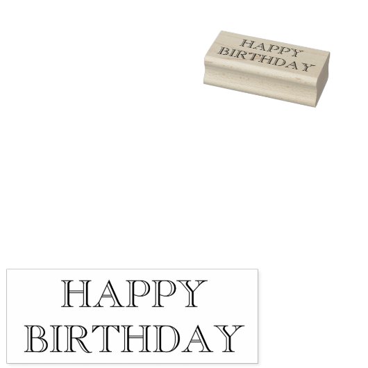 Gelukkige verjaardag rubberstempel, gelukkige verj rubberstempel (Gestempeld)