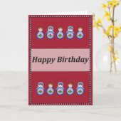 Gelukkige Verjaardag Russische Doll Kaart (Gele Bloem)