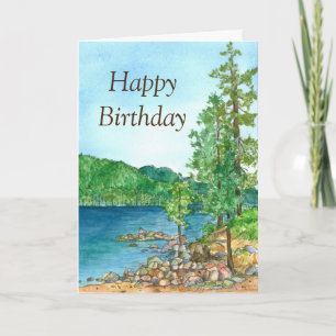 Gelukkige Verjaardag Sand Harbor Lake Tahoe Painti Kaart