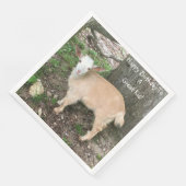 Gelukkige Verjaardag Schattige Baby Geit Servet (Hoek)