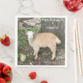 Gelukkige Verjaardag Schattige Baby Geit Servet (Insitu)