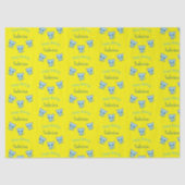 Gelukkige verjaardag schattige bouncy blauwe kitte tissuepapier (Voorkant)